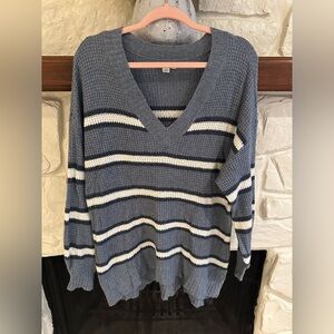 American Eagle striped waffle-knit long sleeve!